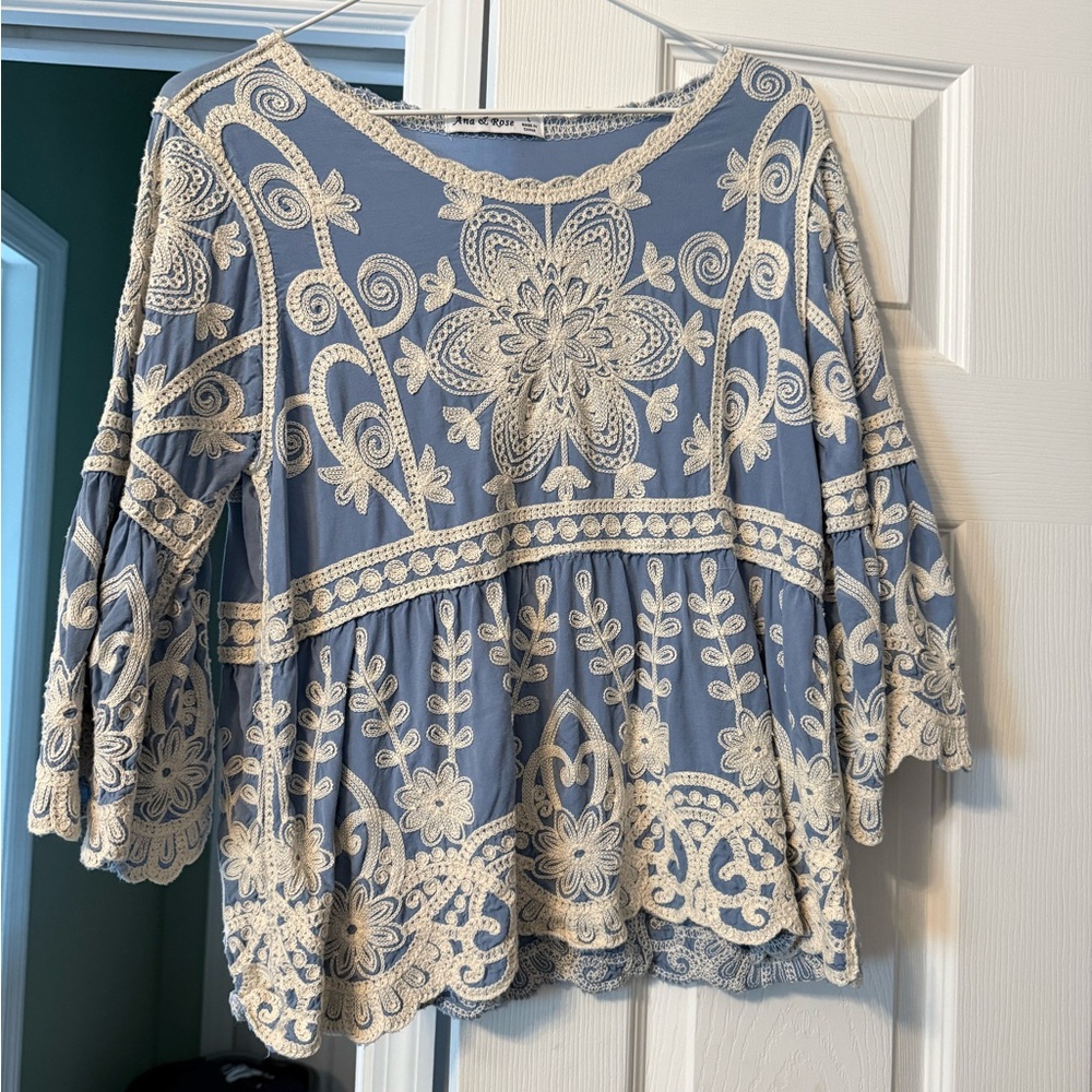 Embroidered Lace Women Top